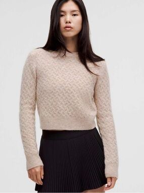 Lululemon Alpaca Wool-Blend Crosshatch Sweater Heathered Crepe